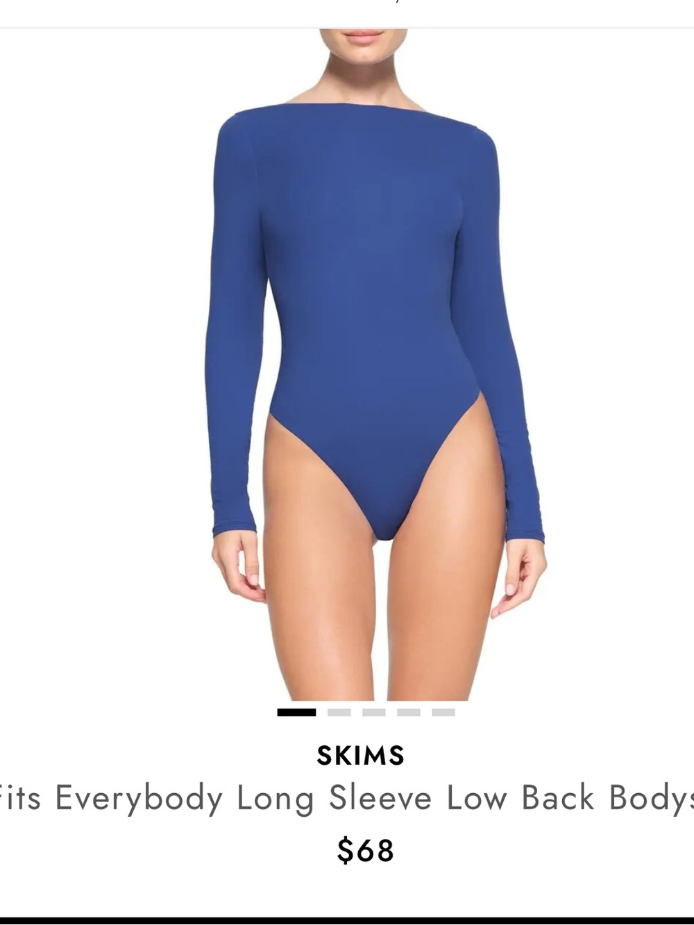 SKIMS FITS EVERY BODY LONG SLEEVE BODYSUIT small